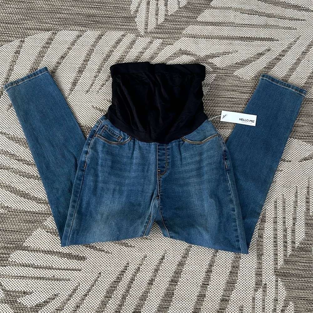Maternity Jeans Hello Miz Skinny Jeans Size M NWT Baby Bump Mom Jean